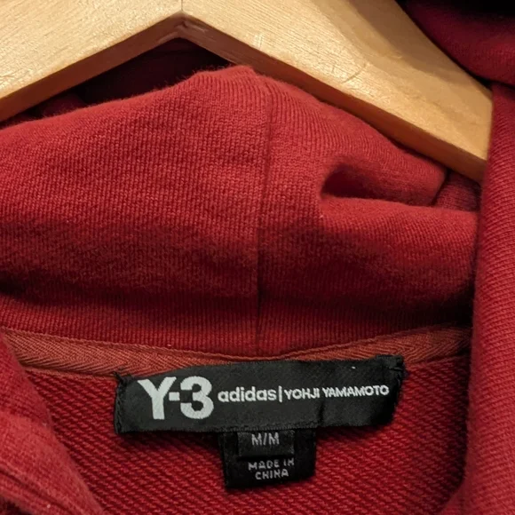 Y-3 Red Sweatshirt Classic Pullover Hoodie - Picture 3 of 3